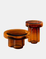 Soda Side Table - Amber Blown Murano Glass